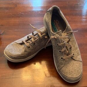 Skechers Women’s Tan Lace-Up Sneakers